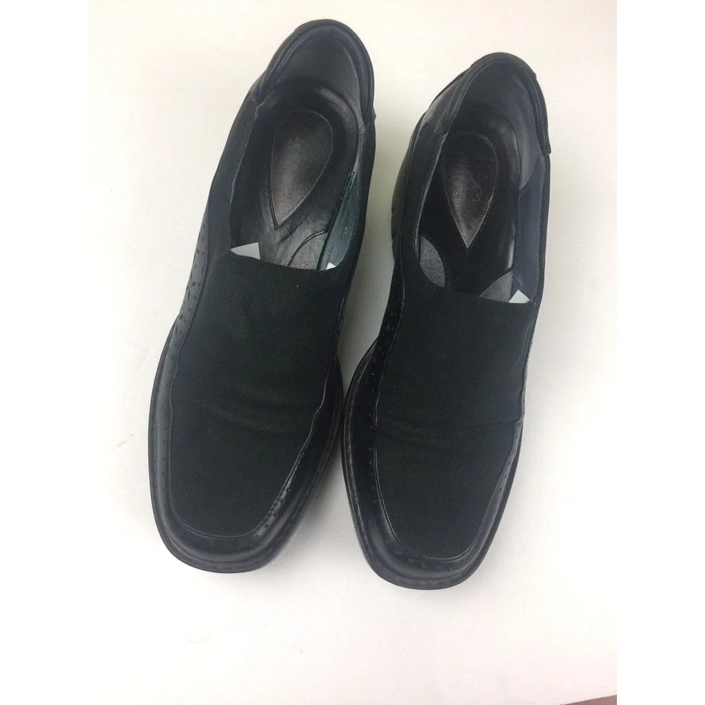 Womens shoes Loafer Black Wedge Stretch Top Eyelet Clarks Artisan‎